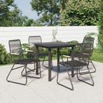 vidaXL 5-delige Tuinset PVC-rattan zwart, Verzenden, Tuinset