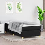 vidaXL Boxspring bed 100x200 cm stof zwart, Verzenden, Nieuw