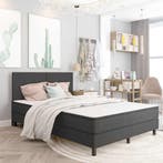 vidaXL Boxspringframe stof grijs 180x200 cm, Verzenden