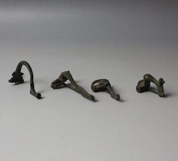 Oud-Romeins Brons Fibula-lot (4 stuks) (Zonder minimumprijs)