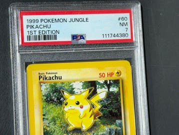 Pokémon - 1 Graded card - Pikachu Première édition - PSA 7