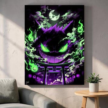 JZL - Gengar — Phantom Grin [XL Canvas Edition]