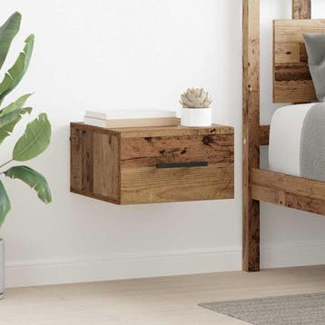 vidaXL Nachtkastje 35 x 35 x 20 cm Bewerkt hout Oud hout, Verzenden, Nieuw