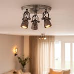 Plafondlampen Plafonniere Westham Antiek Zilver, Maison & Meubles, Lampes | Plafonniers, Verzenden