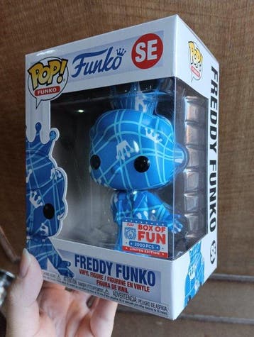 Funko - Funko Pop SE Freddy Funko Artist Series Blue Grid