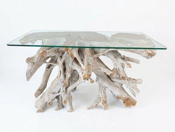 Wandtafel - Teak - Massieve teakwortel