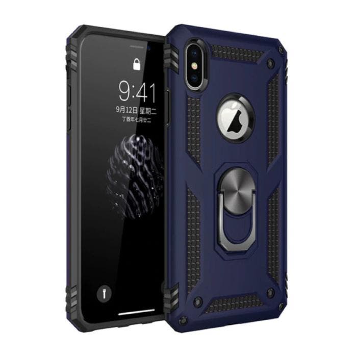 iPhone 8 Plus Hoesje  - Shockproof Case Cover Cas TPU Blauw, Télécoms, Téléphonie mobile | Housses, Coques & Façades | Apple iPhone