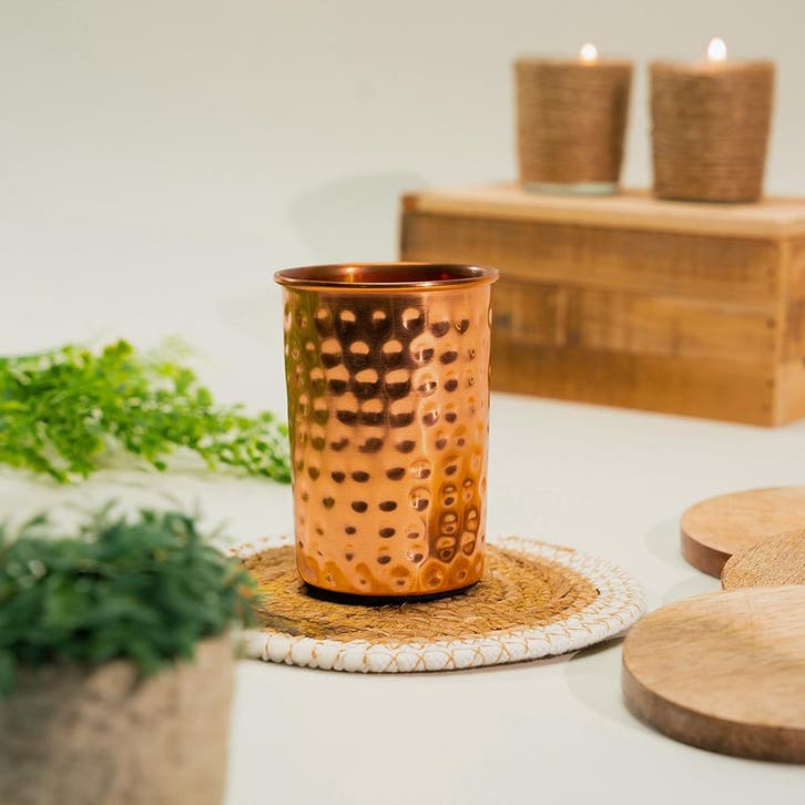 Puur Koperen Beker Gehamerd - 300 ml, Sports & Fitness, Produits de santé, Wellness & Bien-être, Enlèvement ou Envoi