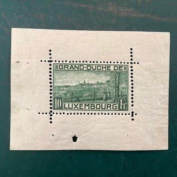 Luxemburg 1923 - Eerste blok in zeer goede kwaliteit -, Gestempeld