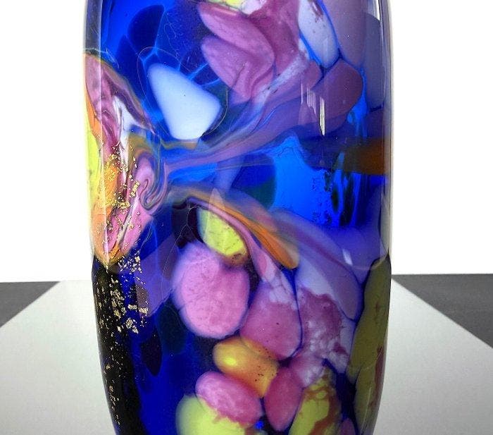 Maxence Parot - Vaas - Vaas met unieke opaalkleurige en, Antiquités & Art, Antiquités | Verre & Cristal