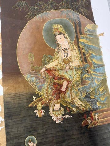 Chinees schilderij - Textiel - China - 20e eeuw