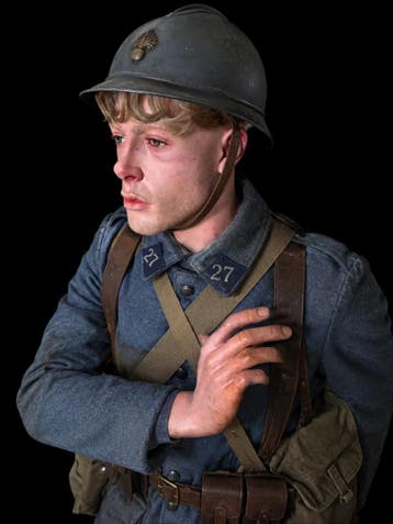 Mannequin realistisch schilderen voor musea en  militaria
