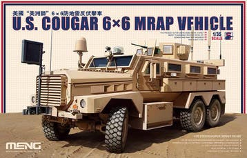 MENG-Model SS-005 U.S. Cougar 6x6 MRAP Vehicle Bouwpakket, Hobby en Vrije tijd, Modelbouw | Auto's en Voertuigen, Verzenden, Nieuw