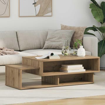 vidaXL Salontafel Artisan Eiken 105 x 50 x 32,5 cm Bewerkt, Verzenden, Nieuw