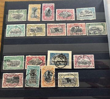 Belgisch-Congo 1894/1915 - Uitgebreide selectie gebruikte, Gestempeld