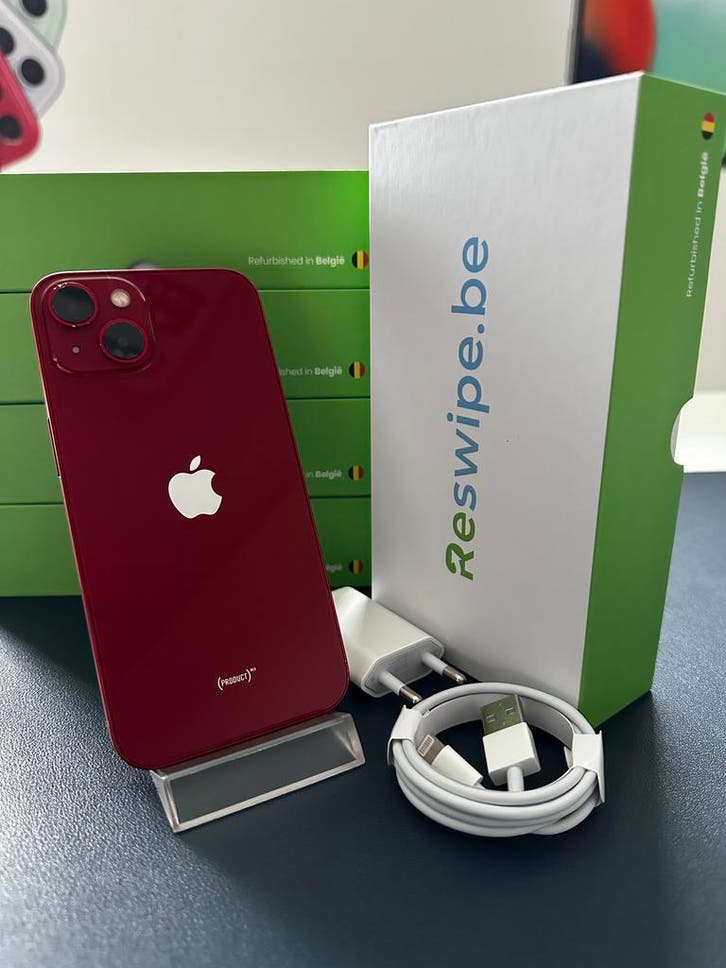 iPhone 13 Rood Als nieuw 128GB 256GB 512GB + 3 jaar garantie, Telecommunicatie, Mobiele telefoons | Apple iPhone, Zonder abonnement