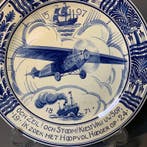 De Porceleyne Fles, Delft, 1925 Vliegtuig Fokker - Andreas, Antiek en Kunst