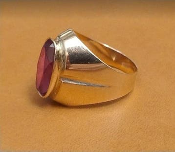 Ring - 14 karaat Geel goud Amethist, Nieuw