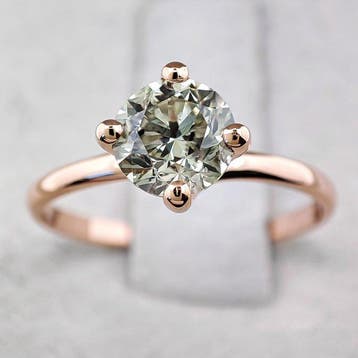 Zonder minimumprijs - Ring - 14 karaat Roségoud - 1.04ct., Nieuw