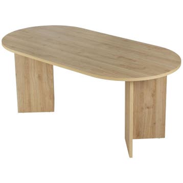 Evila Eettafel - Houtkleurig - Nieuw/Ongebruikt - Melamine -, Verzenden, Nieuw, 150 tot 200 cm, Scandinavisch