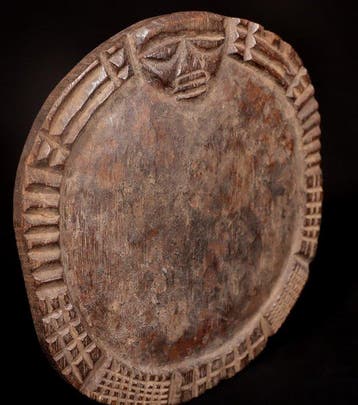 Figuur - Yoruba-divinatieplaat - 30 cm - Nigeria