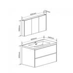 Florence Badmeubelset Londen 80cm Wit, Ophalen of Verzenden