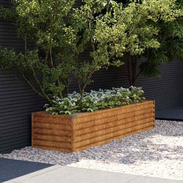 vidaXL Verhoogde tuinbak 194x50x36 cm cortenstaal, Tuin en Terras, Bloempotten, Verzenden, Nieuw