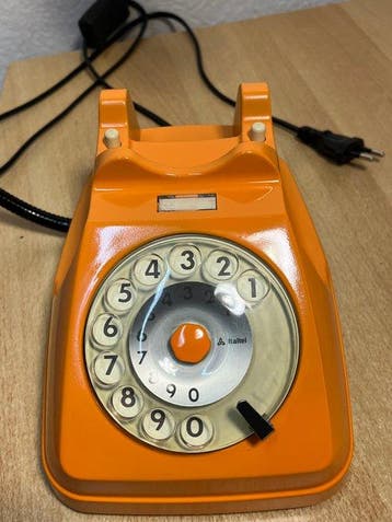 Lampe de bureau - PVC laiton métal - Téléphone des années 60, Antiquités & Art