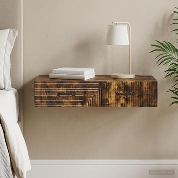 vidaXL Wandgemonteerde Zijtafel 87,5 x 34,5 x 17 cm Bewerkt, Verzenden