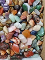 Big Lot HQ tumbled crystals - different minerals 18 - 36 mm, Verzamelen