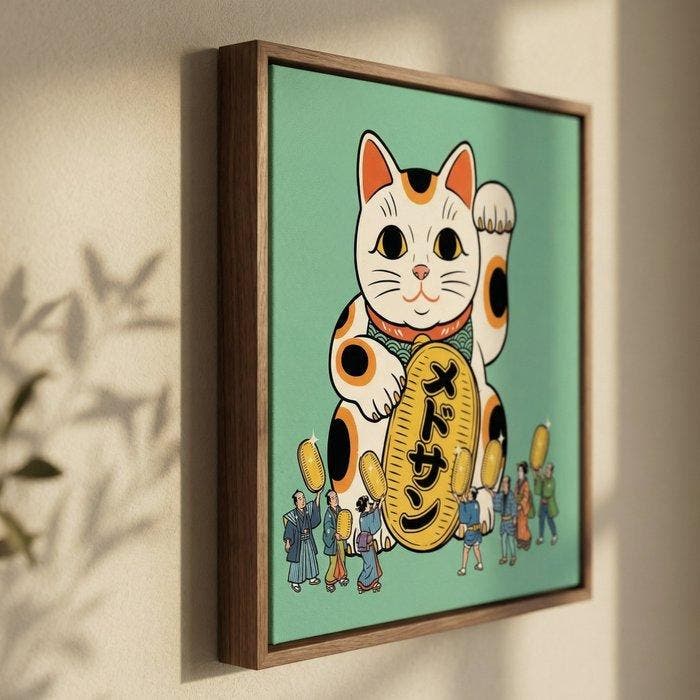 MEDSAN - Maneki Neko () - Hand Signed, Antiquités & Art, Art | Objets design