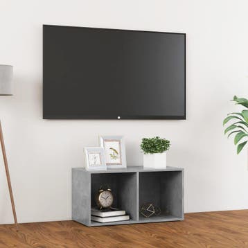 vidaXL Tv-meubel 72x35x36,5 cm bewerkt hout betongrijs, Verzenden, Nieuw