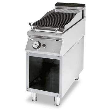 Lavasteengrill | Gas | Met Openkast + Kookzone In Gietijzer, Verzenden, Nieuw in verpakking