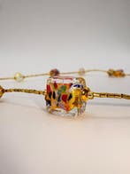 24 karaat - Murano-glas, Geel goud - Halsketting -