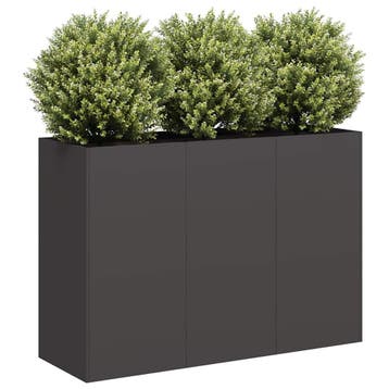 vidaXL Plantenbak 120x40x80 cm koudgewalst staal zwart, Verzenden