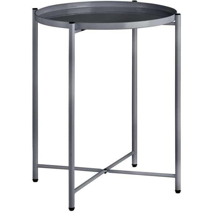 tectake Bijzettafel Chester 45,5x45,5x53cm - donkergrijs, Huis en Inrichting, Tafels | Bijzettafels, Verzenden