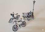 Beeldje - Set di 3 Miniature in Argento 800 Passeggiata al