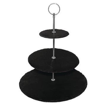 Leistenen etagère | 3 lagen | 34,5(h) x 30(Ø)cm Olympia, Verzenden