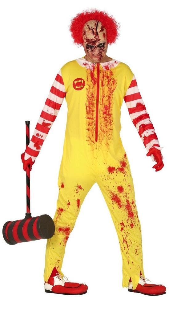 Zombie Clown Halloween Kostuum Heren L, Hobby en Vrije tijd, Feestartikelen, Nieuw, Verzenden
