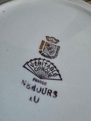 Sarreguemines - Dessertservies - Digoin & Sarreguemines -