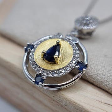 Zonder minimumprijs - Ketting met hanger Zilver, Verguld,
