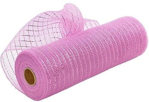 Decomesh metallic roze 26 cm rol 9 meter voor kransen en, Huis en Inrichting, Woonaccessoires | Kunstplanten en Kunstbloemen, Nieuw
