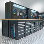 Datona Werkbank PRO – eiken werkblad – 72 lades – met, Ophalen of Verzenden