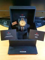 Tudor - Classic Geneva Date+Day - GOLD DIAMOND LINEN DIAL -, Handtassen en Accessoires, Horloges | Antiek