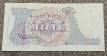 Italie. - 1000 Lire - 10/08/1965 - Pick 96e (Sans prix de, Timbres & Monnaies, Billets de banque | Europe | Billets non-euro