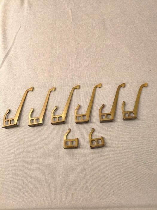 Ensemble de patères (8) - Laiton - Art déco, Antiquités & Art, Curiosités & Brocante