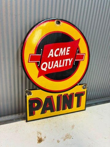 ACME Quality Paint – Vintage stijl emaille reclamebord -