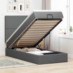 vidaXL Bed poef met matras en LEDs stof 80x200 cm, Verzenden, Nieuw