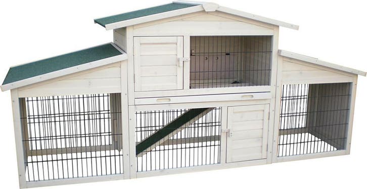 Konijnenhok Villa Scandic Grijs, Dieren en Toebehoren, Knaagdieren en Konijnen | Hokken en Kooien, 90 cm of meer, 110 cm of meer