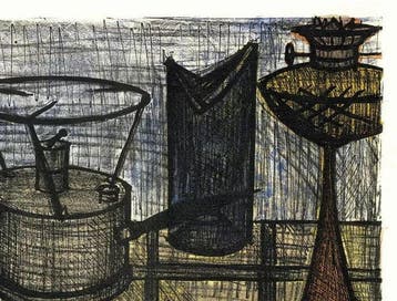 Bernard Buffet (1928-1999) - Lampe à pétrole